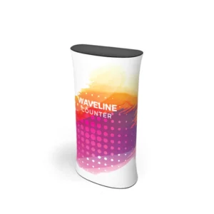 Portable Display Counter - WaveLine flat pack  | Large (h: 1.4m)