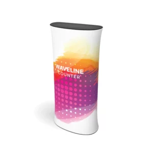 Portable Display Counter - WaveLine flat pack | Extra Large (h:1.5m)