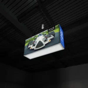 Illuminated 360° Hanging Display - Casonara WaveLight | Rectangular 2 metre